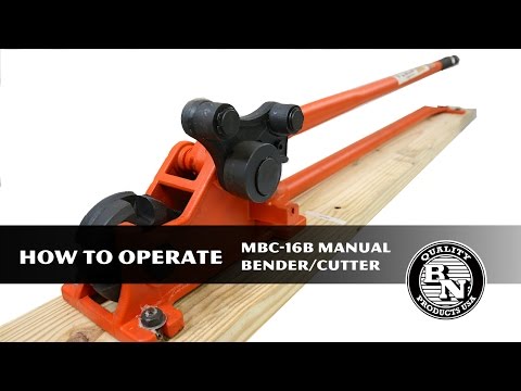 COMMENT UTILISER un MBC-16B manuel Bender / Cutter par les produits BN