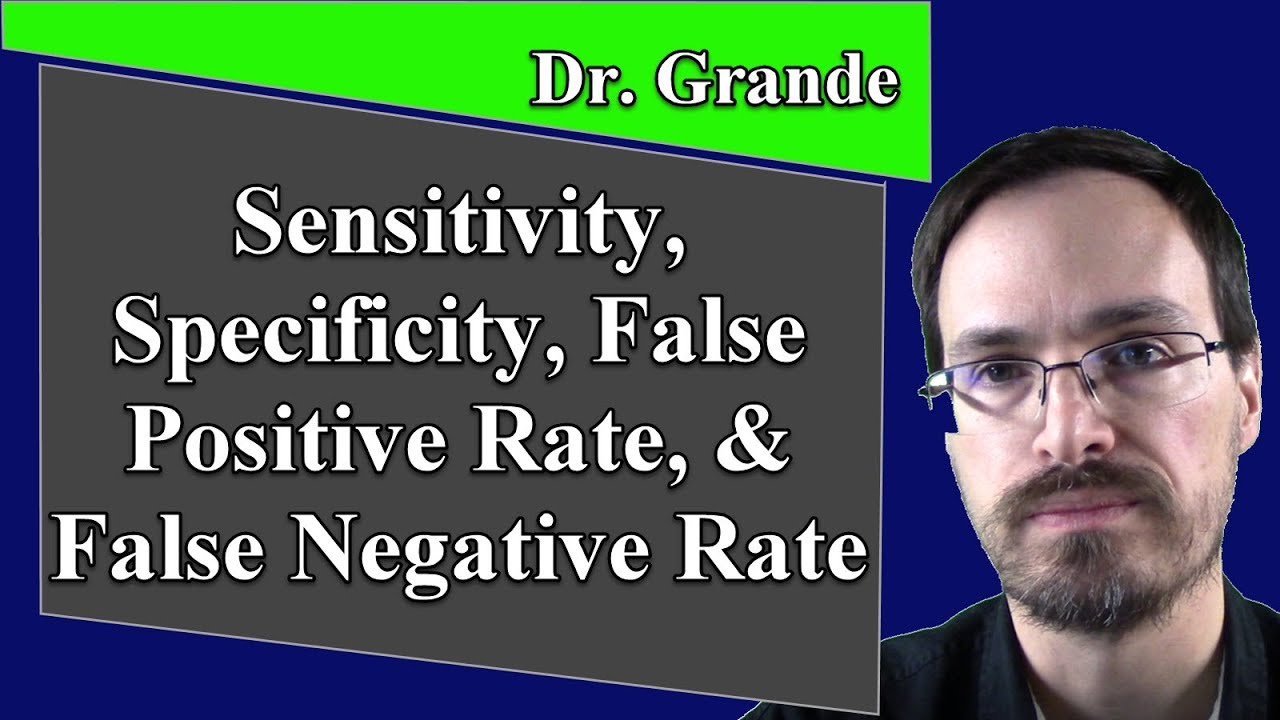 Sensitivity Specificity False Positive Rate And False Negative Rate