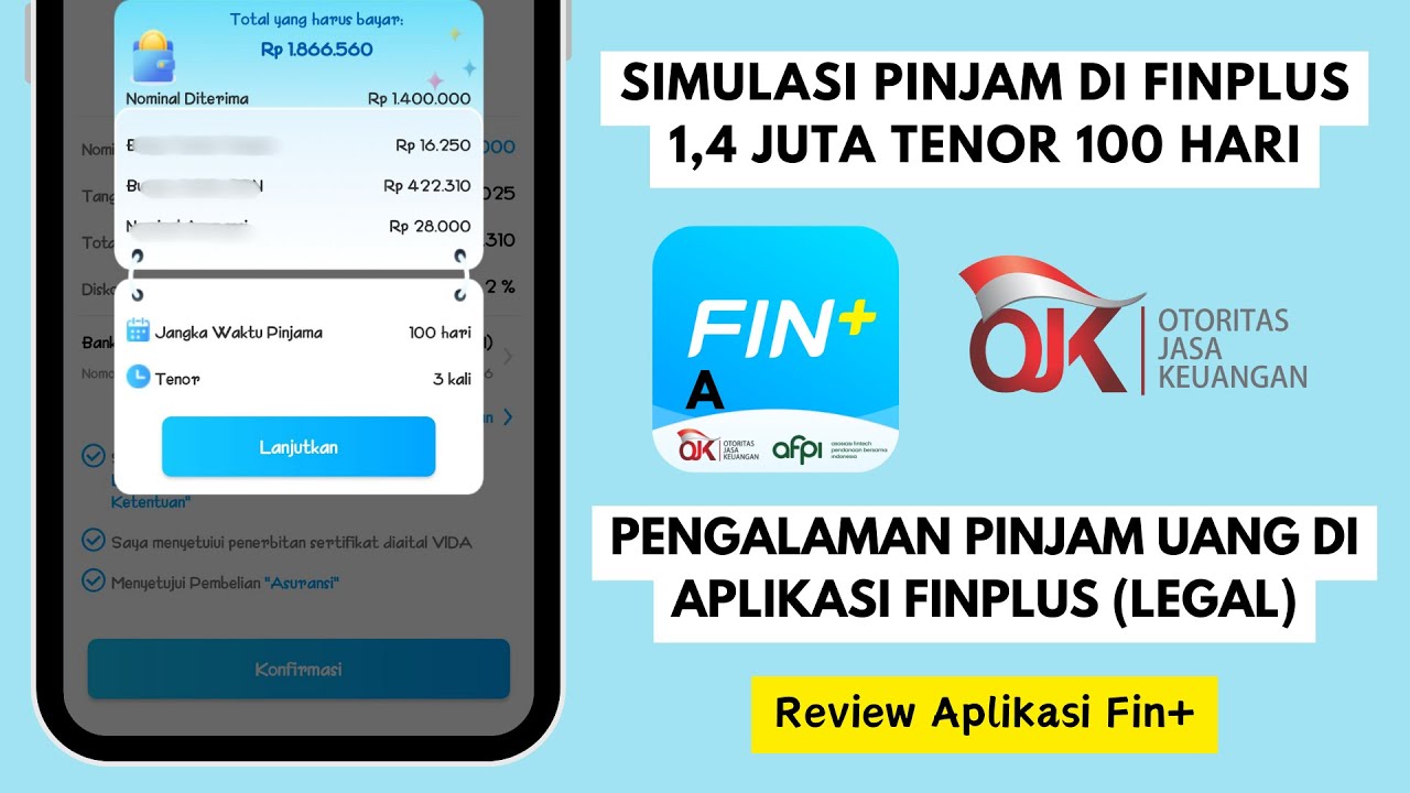 Rincian Pinjam Uang di Finplus 1,4 Juta Tenor 3 Bulan | Ini Bunga dan Biaya Adminnya ✅