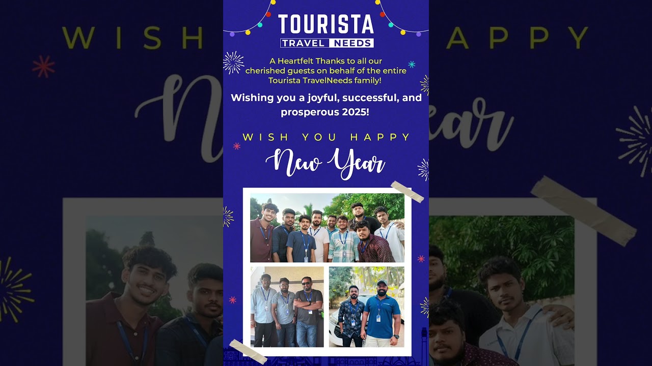 WISH YOU HAPPY NEWYEAR TO TOURISTA TRAVELNEEDS FAMILY