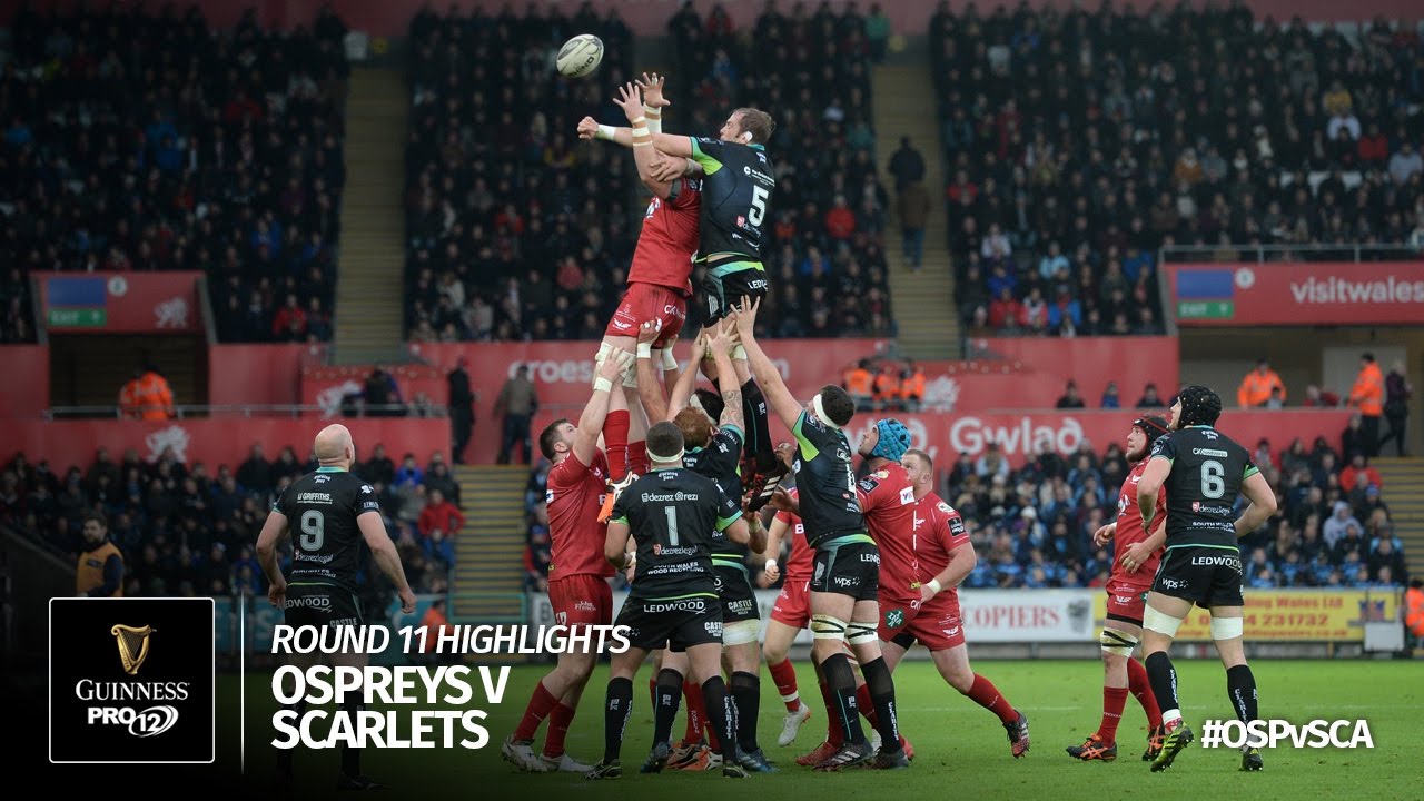 Round 11 Highlights: Ospreys Rugby v Scarlets Rugby | 2016/17 season ...