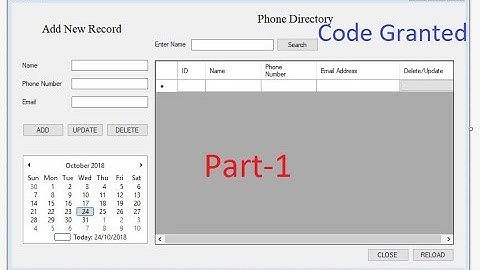 | Create Phone Directory using Text File [Part 1] | Creating User Interface of Phone Directory