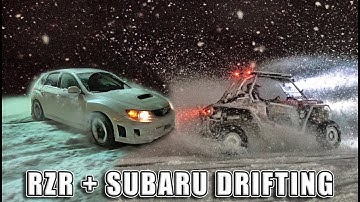 Polaris RZR Turbo + Subaru WRX STI Snow Drifting + Cyclone Spins - Should we ride with SXSBlog?
