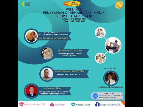 Webinar "Pelayanan di Rehabilitasi Medik di RSUP HAM”