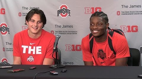Julian Sayin, Carnell Tate discuss victory against Wisconsin