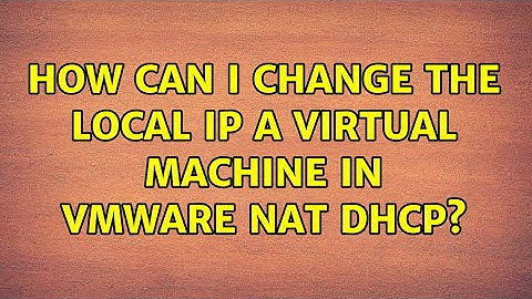 How can I change the local IP a virtual machine in VmWare NAT DHCP?