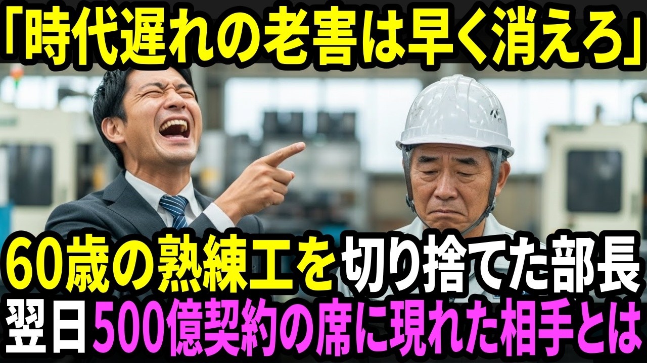 「老害は早く消えろ」60歳の熟練工を嘲笑した営業部長　数日後、500億契約の席に“取引先役員”として現れた人物は…