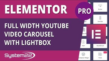 Elementor Full Width YouTube Video Carousel With Lightbox 👍