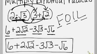 Multiplying Binomials with Radicals Video 3 of 4