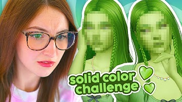 can i make a sim using only *ONE* color in the sims 4?