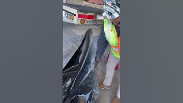 Step by step tarp folding with Wayne #trucker #F&S securement