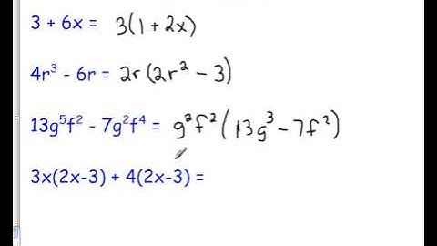 Factoring Part 1 (5.3)