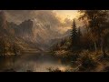 1 Hour Romantic Mountain Landscape Oil Painting Wallpaper | Classical Art Ambience for Focus & Relax
