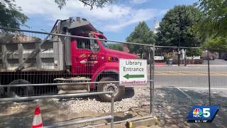 Construction resumes outside library in Downtown Brattleboro to make building safer