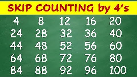 Skip Counting by 4 | Skip Counting by 4