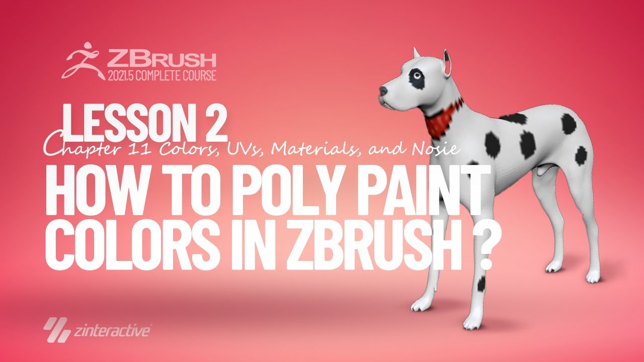 how to paint color in zbrush