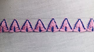 Hand Embroidery Border Design || Simple Embroidery ||💖