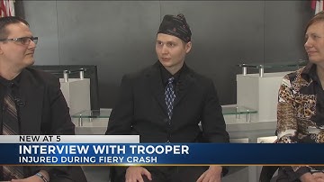OSHP trooper injured in wrong-way crash in Morrow County speaks out for first time since crash