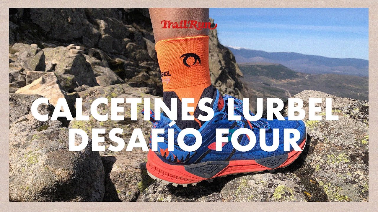 Calcetines trail running Lurbel Desafio Four gris naranja