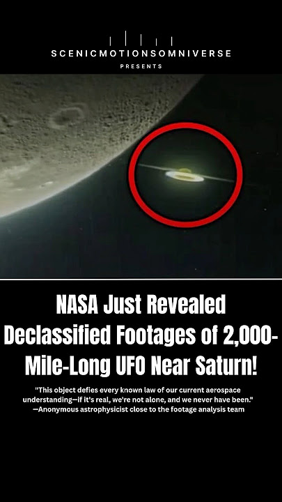 NASA Leaks: 2,000-Mile UFO Near Saturn Shocks the World 🌌👽 | Declassified Footage
