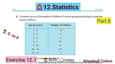 9th class maths |Chapter 12 |💁‍♂️Statistics |Exercise 12.1 |Q no 8| part 8|with notes| CBSE |NCERT|