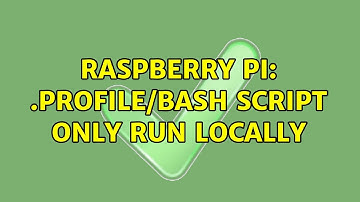 Raspberry Pi: .profile/bash script only run locally (2 Solutions!!)