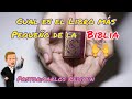 A 32.- Cual es el libro Más Pequeño de la Biblia?  #KFtin # CRSPastor