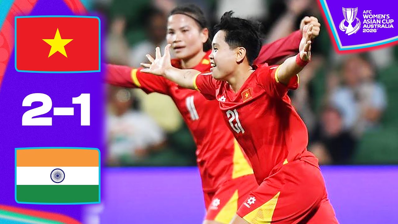 VIETNAM snatch opener in stoppage time! | Vietnam - India | Highlights | AFC Women's Asian Cup™