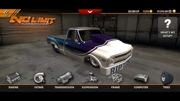 No Limit Drag Racing 2: C10 tune (base set up for world record 5.636 tune) read description