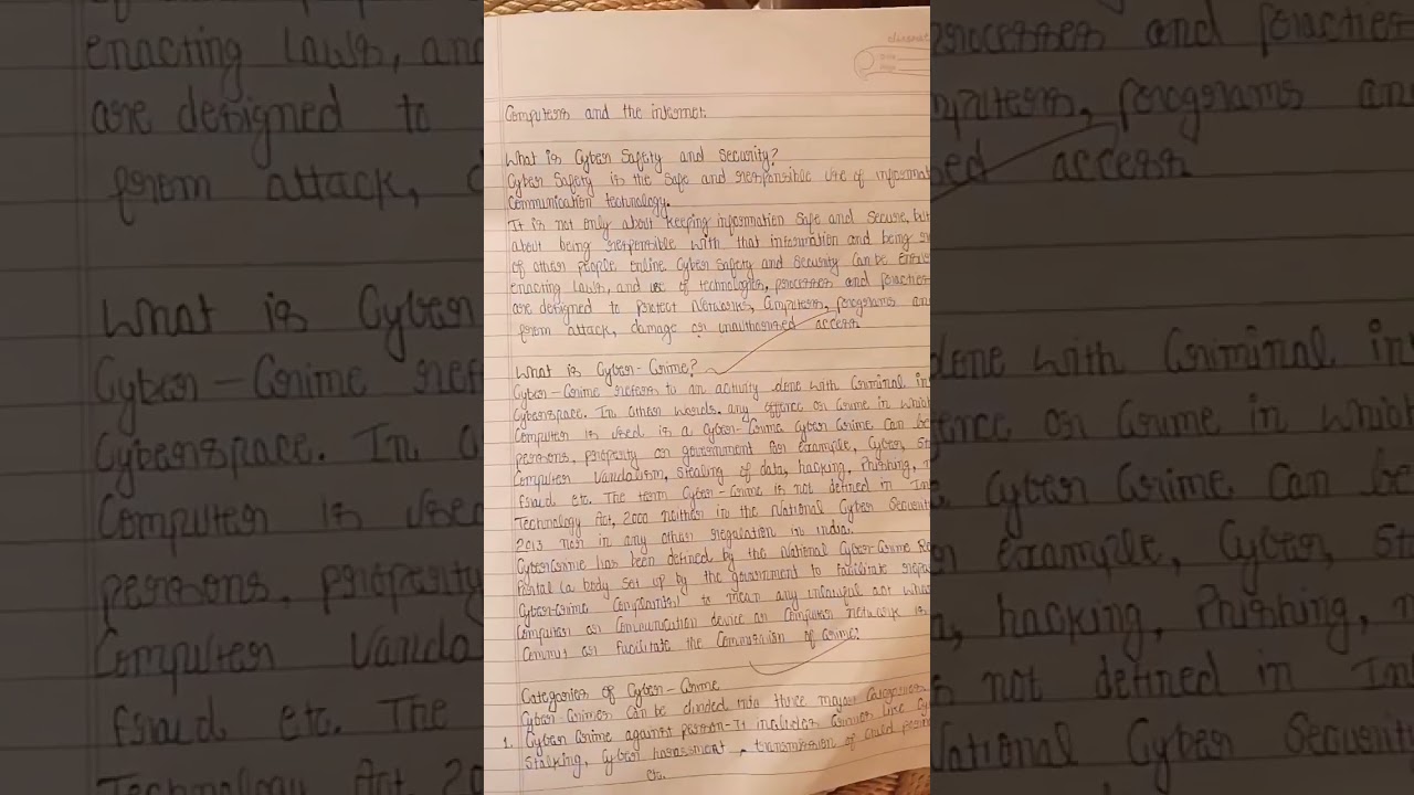 class 11 ch-cyber laws, safety and security in India notes 