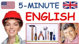 LEARN ENGLISH in 5 minutes: tools, construction, work, job