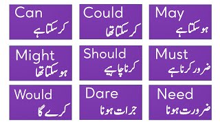 Modal Auxiliary Verbs (Can, Could, May, Might, Should, Must, Would, Dare, Need) in Urdu/Hindi screenshot 2