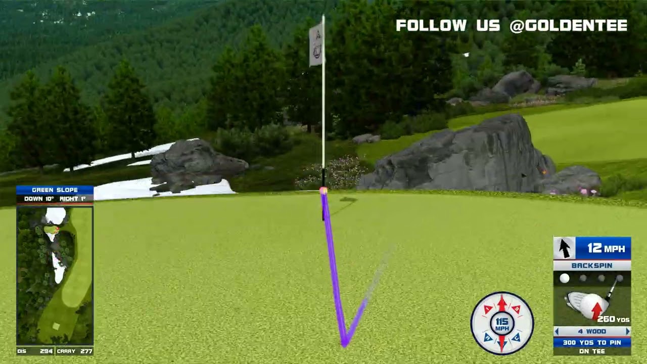 Golden Tee Great Shot on Trailing Pines!