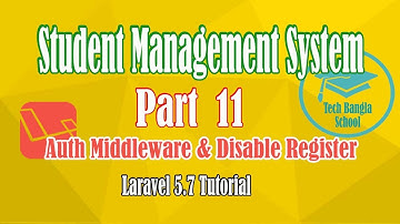 Student Management System Project - Auth Meddileware & Disable Register Part 11 - Coding Xpress