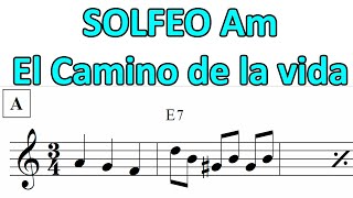 Video thumbnail of "SOLFEO CANTADO en La menor El camino de la Vida Am"