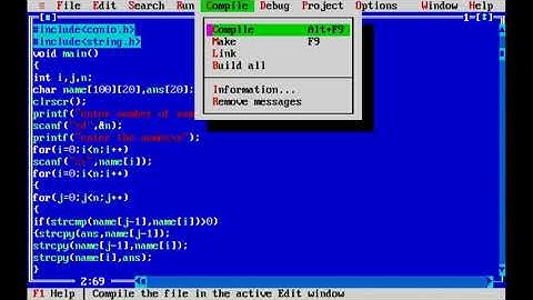 SORTING NAMES IN ALPHABETICAL ORDER Part 4 Ansi C++