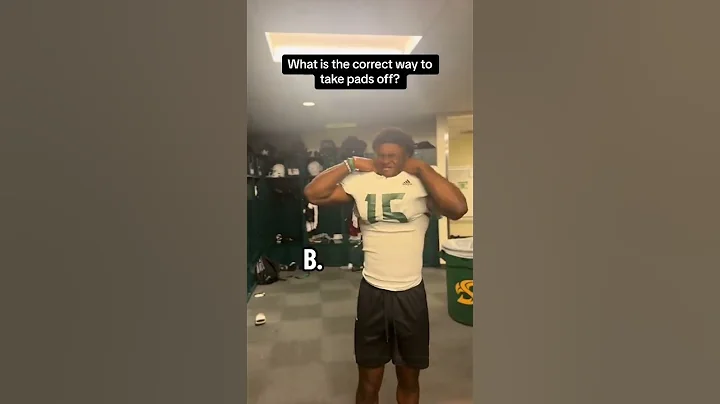 How do you take off your football pads? 🤔🤷‍♂️ #shorts