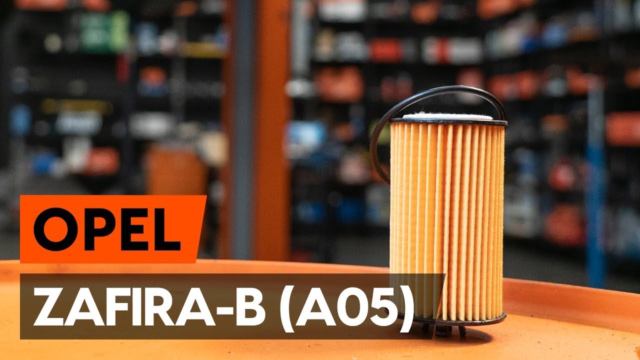 Hoe een oliefilter en motorolie vervangen op een OPEL ZAFIRA-B 2 (A05) [AUTODOC-TUTORIAL]