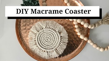 DIY Macrame Coaster | BOHO Room Decor