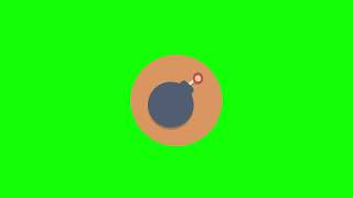 Animated Icon Green Screen | bomb