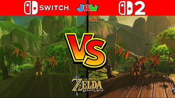 Zelda Breath of the Wild - Switch 1 VS Switch 2 Comparison (4K Gameplay)