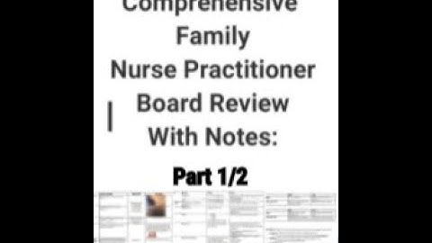 Comprehensive Nurse Practitioner NP Board Review- Part 1/2