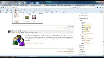 Role of managers on moodle