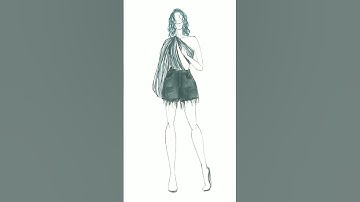 quick strokes of pen tool into dress design #procreate #art #illustrator #fashion #knowledge #poses