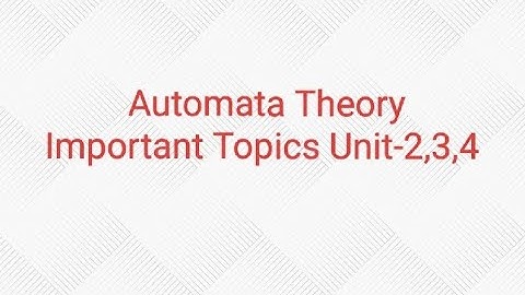 MSc computer science Automata Theory Important Topics #1st year #2nd semester