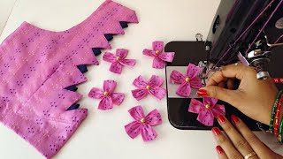 beautiful blouse design cutting and stitching || popular back blouse design || new blouse design