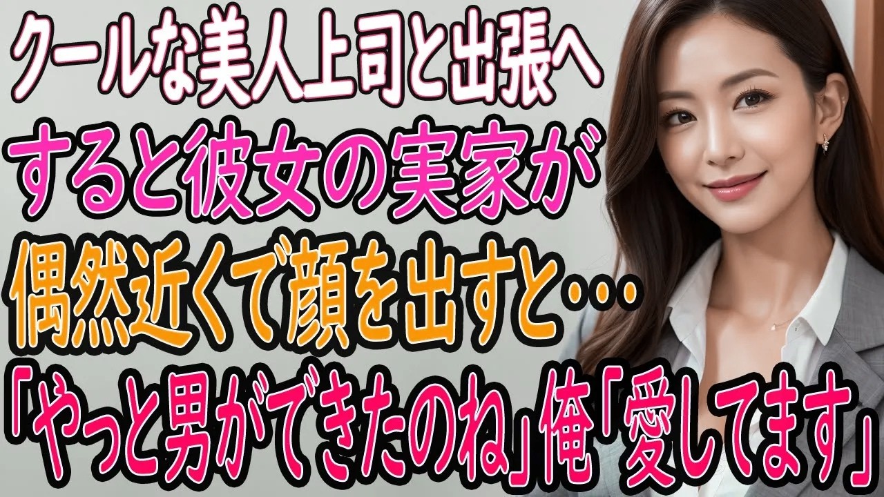 【馴れ初め 感動】クールな美人上司と出張に行くと　美人上司の実家が偶然近くで　一緒に顔を出すと「やっと男ができたのね」　俺「はい、愛してます」と言った結果...【いい話・朗読・泣ける話】