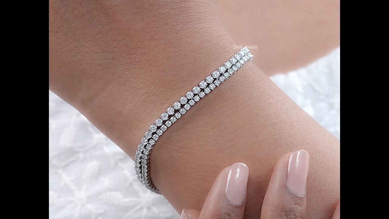 Round Cut Lab Grown Diamond Bracelet 