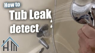 How to tub leak, detect ceiling leak under bathroom, stop tub leaking. Easy!