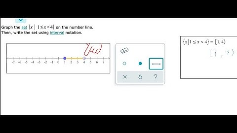 Algebra for College || Graph the set on the number line. Then, write the set using interval notation